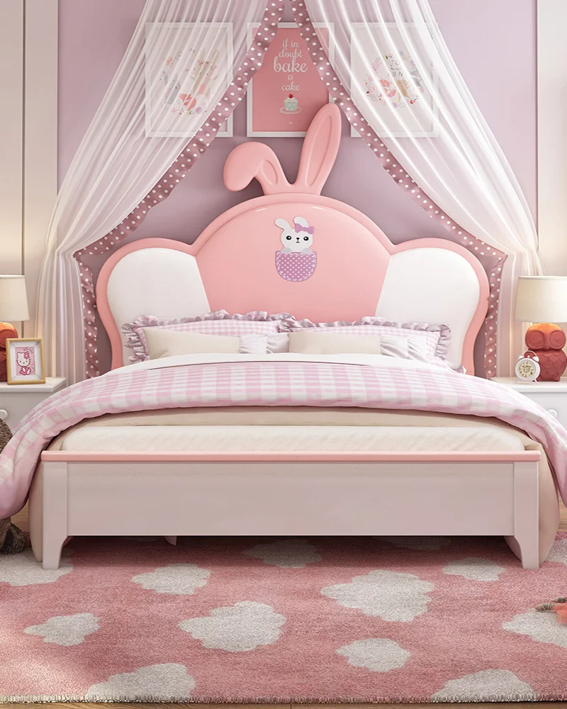 Rabbit bed girls solid wood princess bed children's room furniture girls single bed bedroom suite combination set
Rabbit bed girls solid wood princess bed children's room furniture girls single bed bedroom suite combination set
