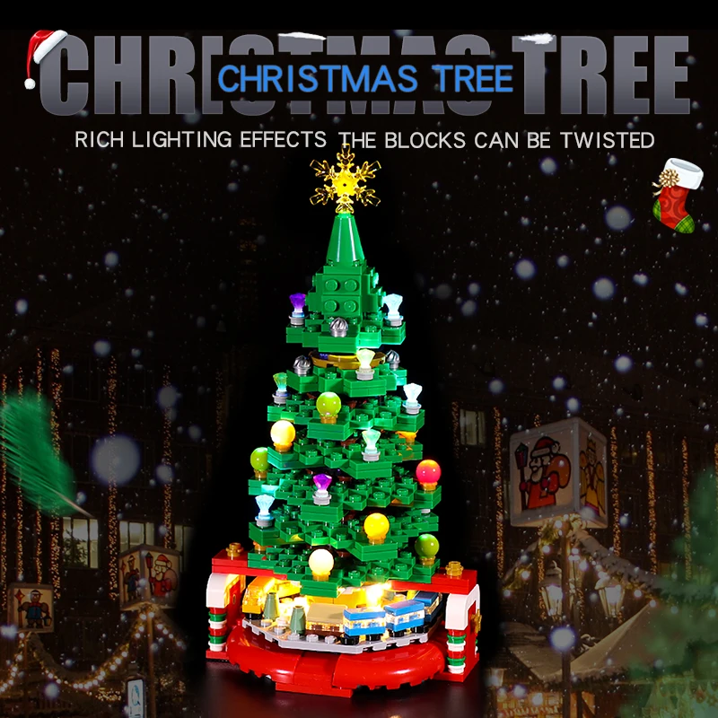 

Hprosper LED Light For 40338 Christmas Tree Building Blocks Lighting Toys Only Lamp+Battery Box(Not Include the Model)