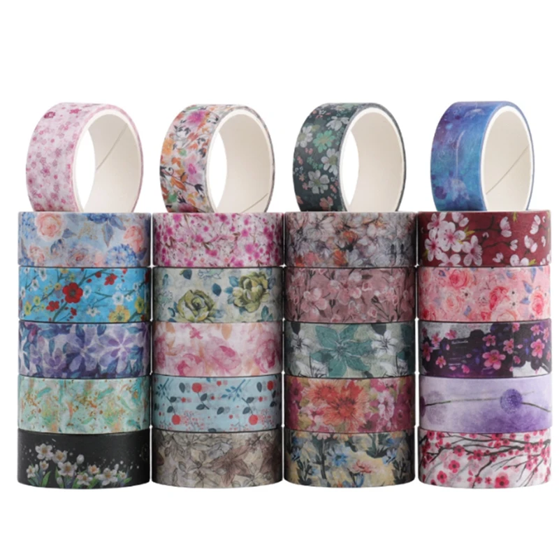 Paper Tape Set 24 Rolls Of Van Retro Gold Paper Tape Flowers Are Now Small Floral Color Printing DIY Paper Tape Adhesive Tape
Paper Tape Set 24 Rolls Of Van Retro Gold Paper Tape Flowers Are Now Small Floral Color Printing DIY Paper Tape Adhesive Tape