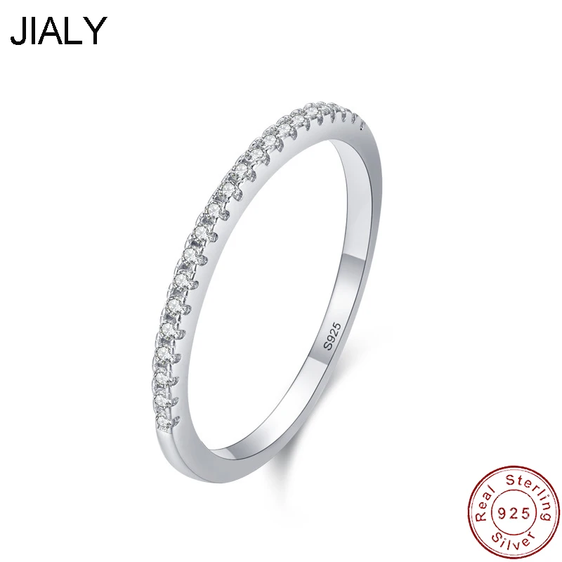JIALY AAA Zircon S925 Sterling Silver Stackable Band Wedding Ring European For Women Birthday Party Wedding Gift Jewelry
JIALY AAA Zircon S925 Sterling Silver Stackable Band Wedding Ring European For Women Birthday Party Wedding Gift Jewelry