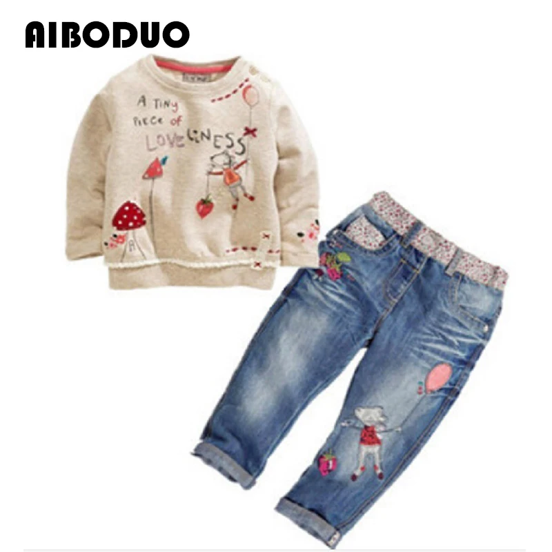 Children's Sports Suit 2022 Spring And Autumn New Cute Girls Floral Long Sleeve Round Neck Top Jeans Two-piece Set
Children's Sports Suit 2022 Spring And Autumn New Cute Girls Floral Long Sleeve Round Neck Top Jeans Two-piece Set