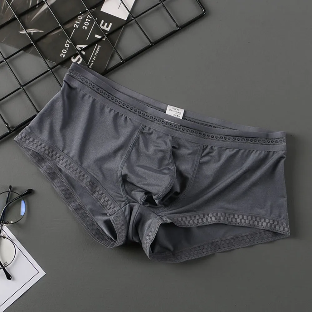New Mens Sexy Ice Silk Seamless UnderwearStretchy Briefs Bulge Cup Pouch Breathable Convex Pouch Underpants Sexy Lingerie 2021
New Mens Sexy Ice Silk Seamless UnderwearStretchy Briefs Bulge Cup Pouch Breathable Convex Pouch Underpants Sexy Lingerie 2021
