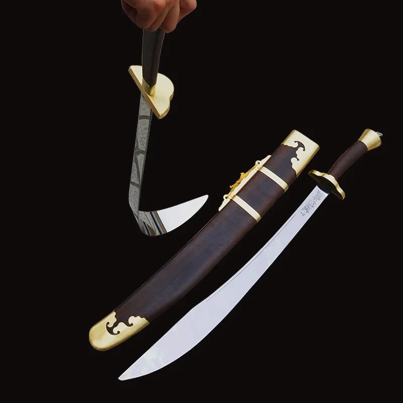 Двойные мечи Тай Чи премиум-класса Wushu Swan Dao Shuang Dao-гибкие тупые лезвия для