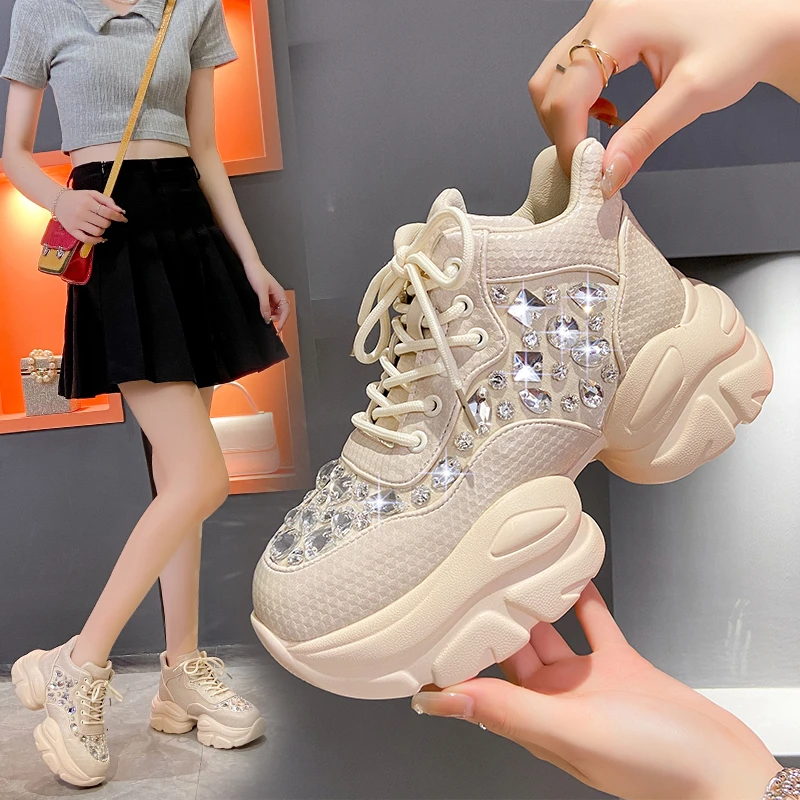 2023 New Spring Autumn Sports Sneakers 7.5 CM Thick Soled Shoes Lace Up Walking Sports Casual Shoes Female Outdoor
2023 New Spring Autumn Sports Sneakers 7.5 CM Thick Soled Shoes Lace Up Walking Sports Casual Shoes Female Outdoor