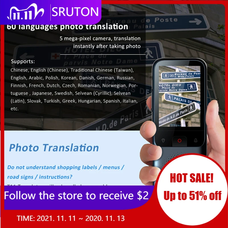 T7 4G The Internet Smart Voice Translator 138 Multi Languages In Real Time Online Instant Off Line Translation AI Conversion
T7 4G The Internet Smart Voice Translator 138 Multi Languages In Real Time Online Instant Off Line Translation AI Conversion