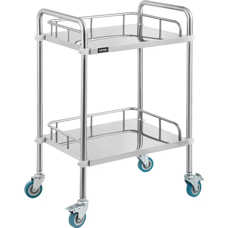 VEVORbrand 2-Shelf Lab Cart with Wheels,Stainless Steel Rolling Cart,Medical Dental Lab Cart,2 Lockable Wheels for Fixing
VEVORbrand 2-Shelf Lab Cart with Wheels,Stainless Steel Rolling Cart,Medical Dental Lab Cart,2 Lockable Wheels for Fixing