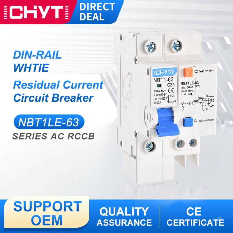 NBT1LE-63 1P+N 230/400V 10A 16A 20A 25A 32A 40A 50A 63A Transparent Residual Current Earth Leakage Circuit Breaker RCBO RCCB
NBT1LE-63 1P+N 230/400V 10A 16A 20A 25A 32A 40A 50A 63A Transparent Residual Current Earth Leakage Circuit Breaker RCBO RCCB