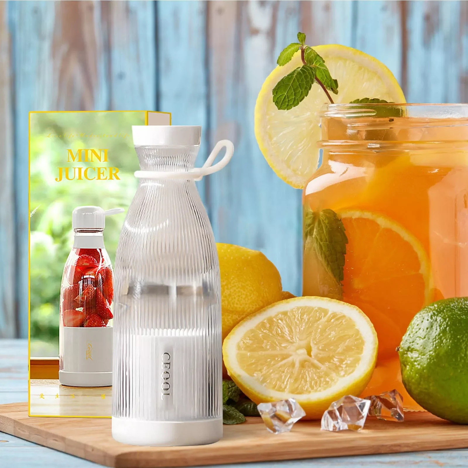 300ml Portable Juicer Blender Usb Mini Fruit Mixers Juicers Fruit Extractors Food Milkshake Multifunction Juice Maker
300ml Portable Juicer Blender Usb Mini Fruit Mixers Juicers Fruit Extractors Food Milkshake Multifunction Juice Maker
