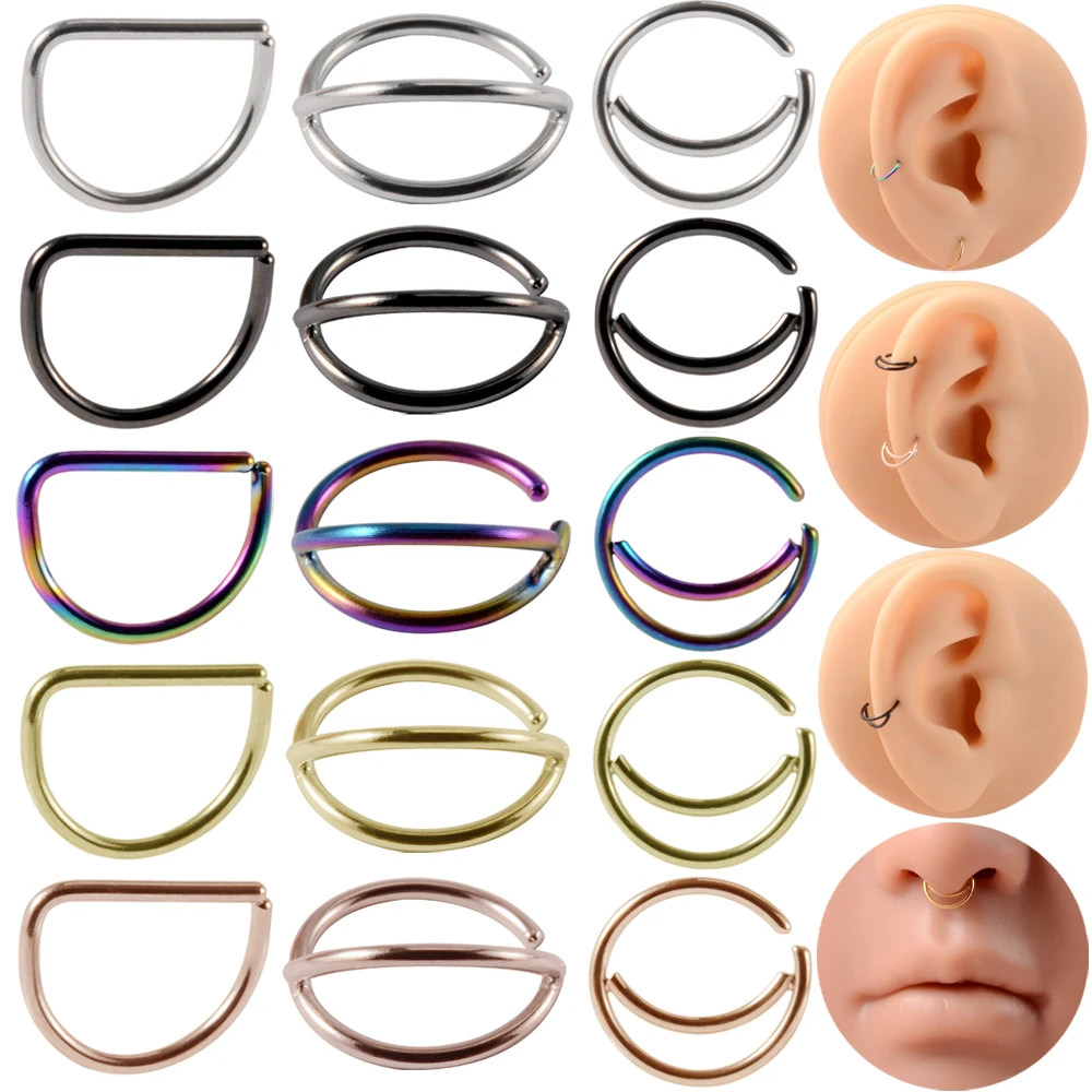 5Pcs 361L Stainless Steel Nose Hoop Rings Ear Tragus Cartilage Daith Piercing Helix Earring Jewelry 20G
5Pcs 361L Stainless Steel Nose Hoop Rings Ear Tragus Cartilage Daith Piercing Helix Earring Jewelry 20G