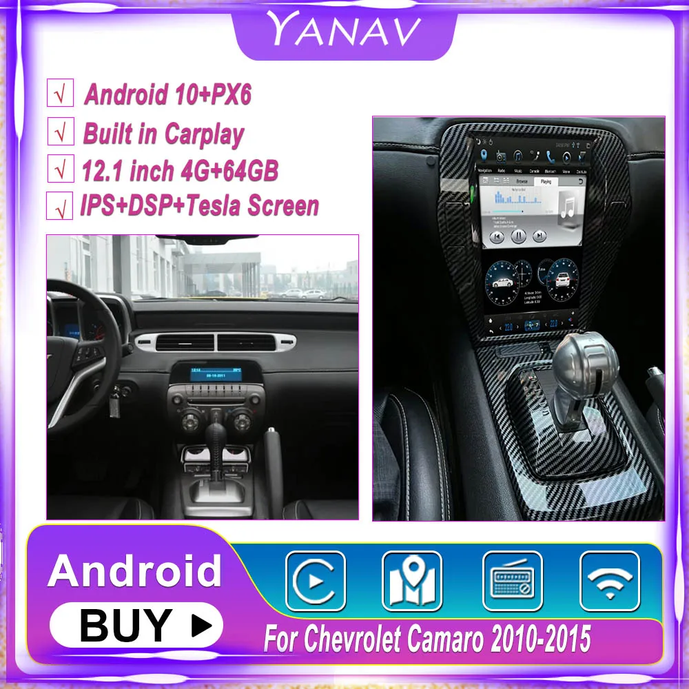 Автомагнитола PX6, 12,1 дюйма, для Chevrolet Camaro 2010-2015, Android, стерео, GPS-навигация
Автомагнитола PX6, 12,1 дюйма, для Chevrolet Camaro 2010-2015, Android, стерео, GPS-навигация