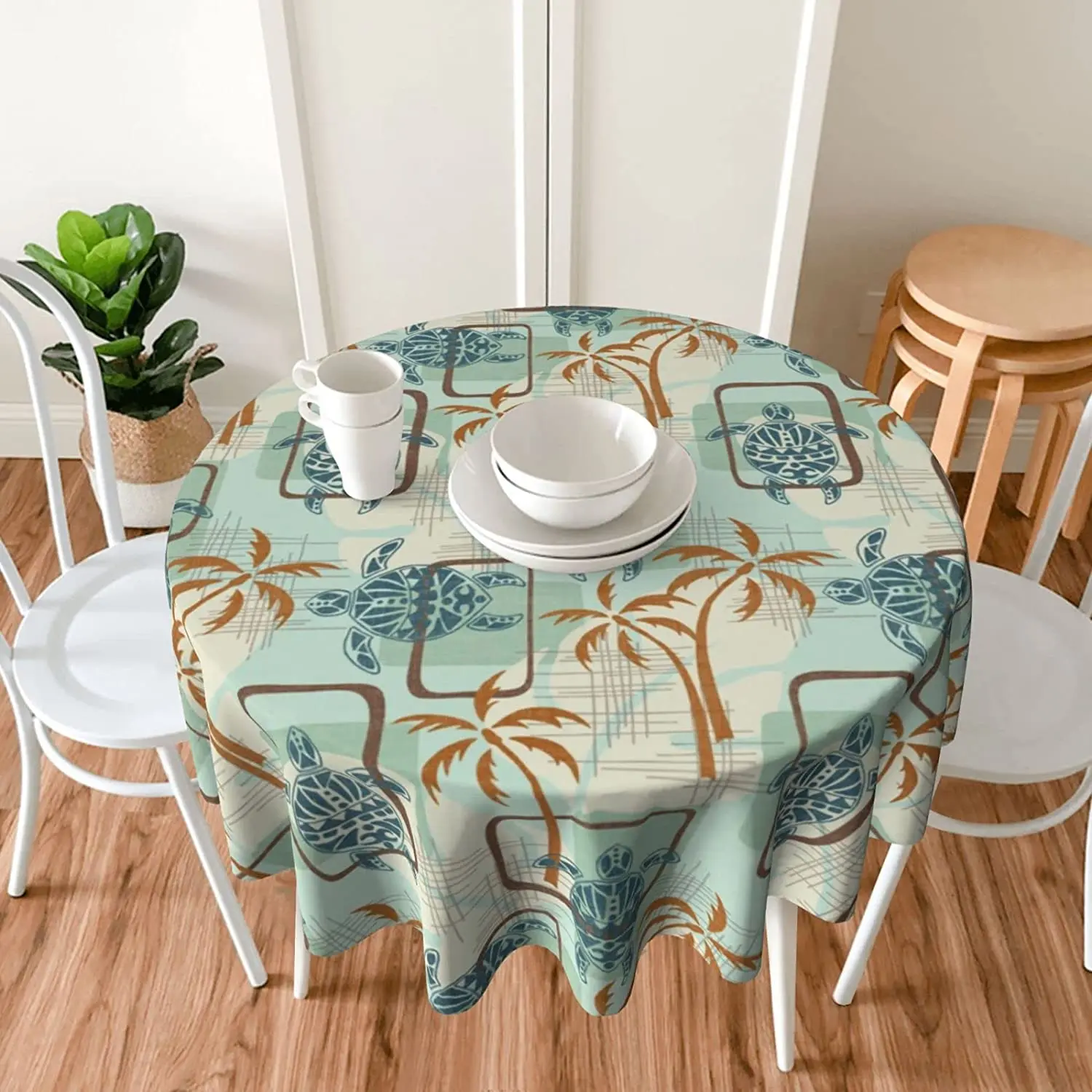 Mid Century Modern Hawaii Turtles Palm Trees Round Tablecloth Stain Wrinkle Resistant Washable Polyester 60 Inch Table Cloth
Mid Century Modern Hawaii Turtles Palm Trees Round Tablecloth Stain Wrinkle Resistant Washable Polyester 60 Inch Table Cloth