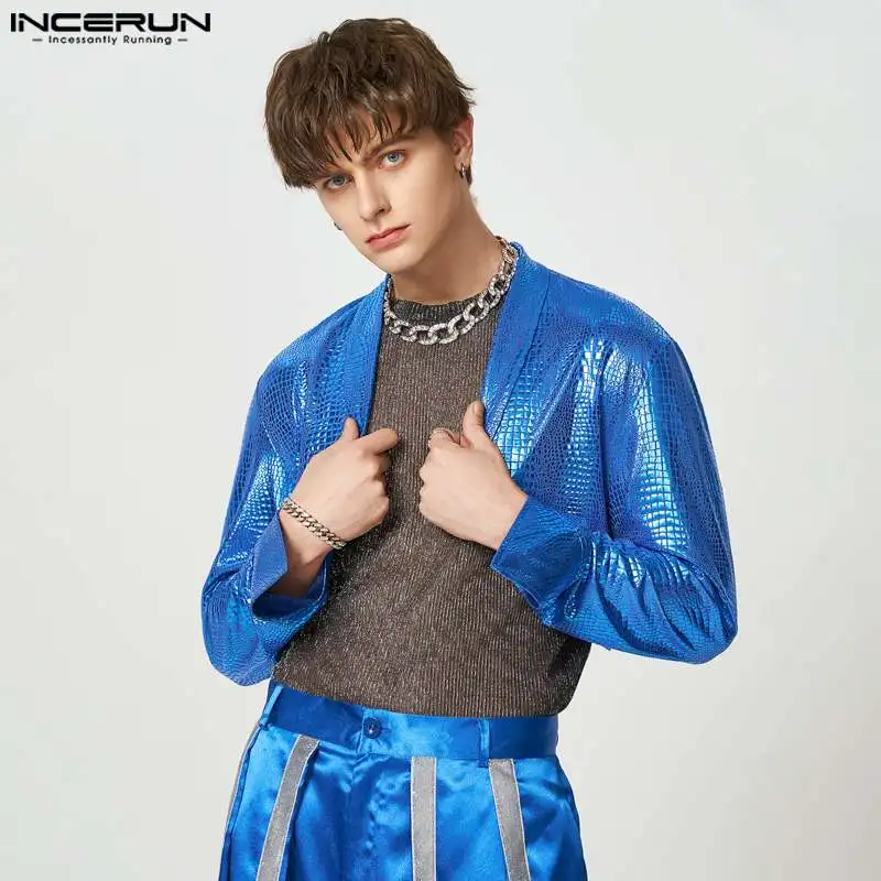 INCERUN Fashion Men Blazer Solid Color Lapel Long Sleeve Party Open Stitch Corp Coats 2023 Streetwear Shiny Casual Suits S-5XL
INCERUN Fashion Men Blazer Solid Color Lapel Long Sleeve Party Open Stitch Corp Coats 2023 Streetwear Shiny Casual Suits S-5XL