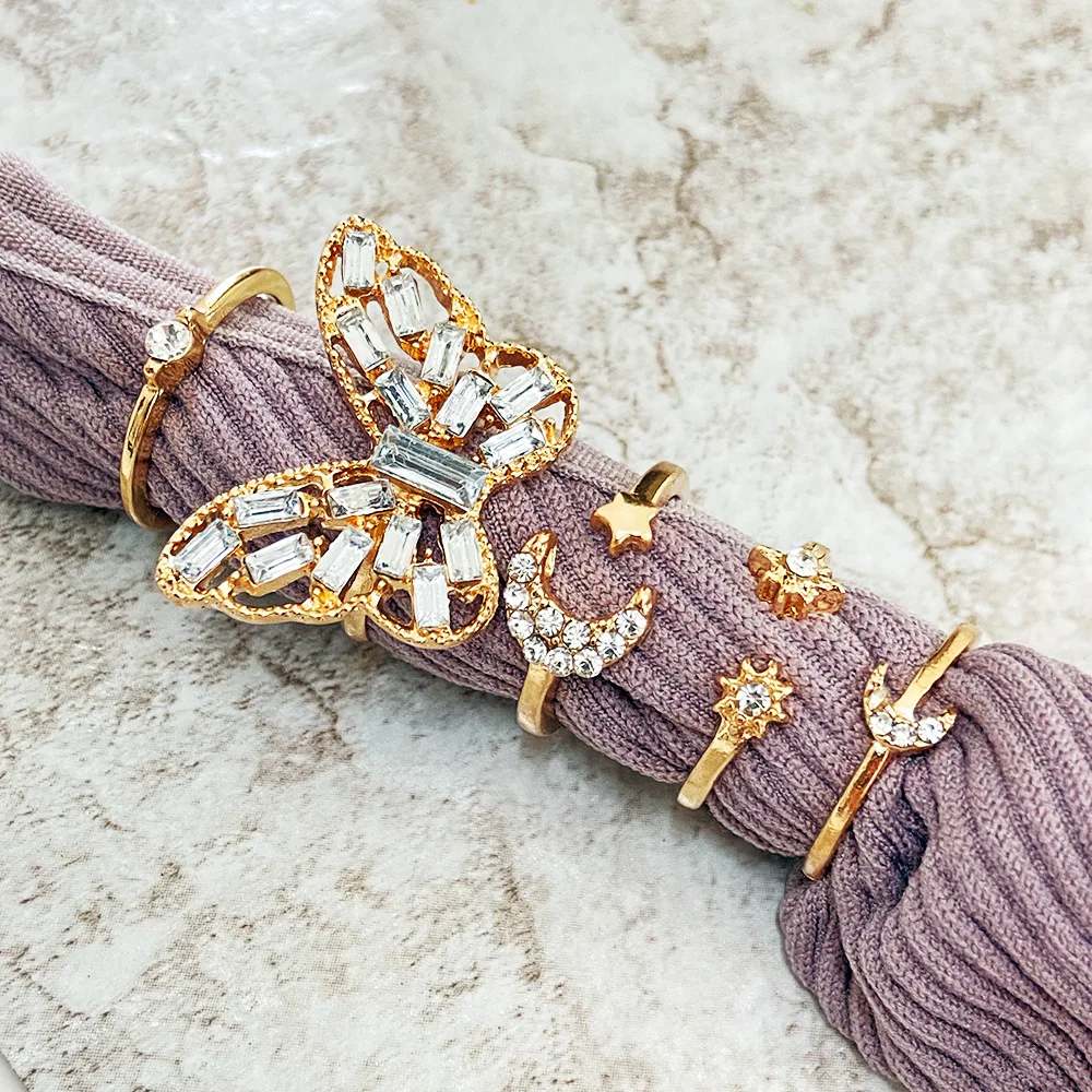 Korean Fashion Ring 2022 Inlaid Rhinestone Rings for Women Retro Golden Individually Wrapped Butterfly Rings Set Jewelry Anillos
Korean Fashion Ring 2022 Inlaid Rhinestone Rings for Women Retro Golden Individually Wrapped Butterfly Rings Set Jewelry Anillos