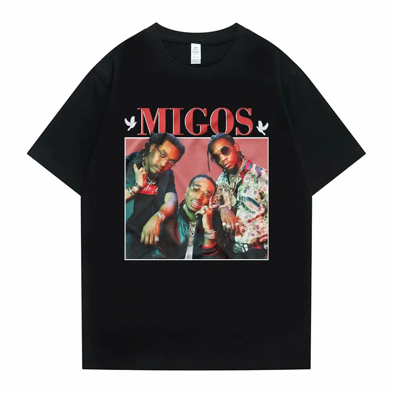 Migos Rapper High Quality Brand Tshirt Short Sleeve Male Casual Punk Rock T-shirt Streetwear Men Women Fashion Oversized T Shirt
Migos Rapper High Quality Brand Tshirt Short Sleeve Male Casual Punk Rock T-shirt Streetwear Men Women Fashion Oversized T Shirt