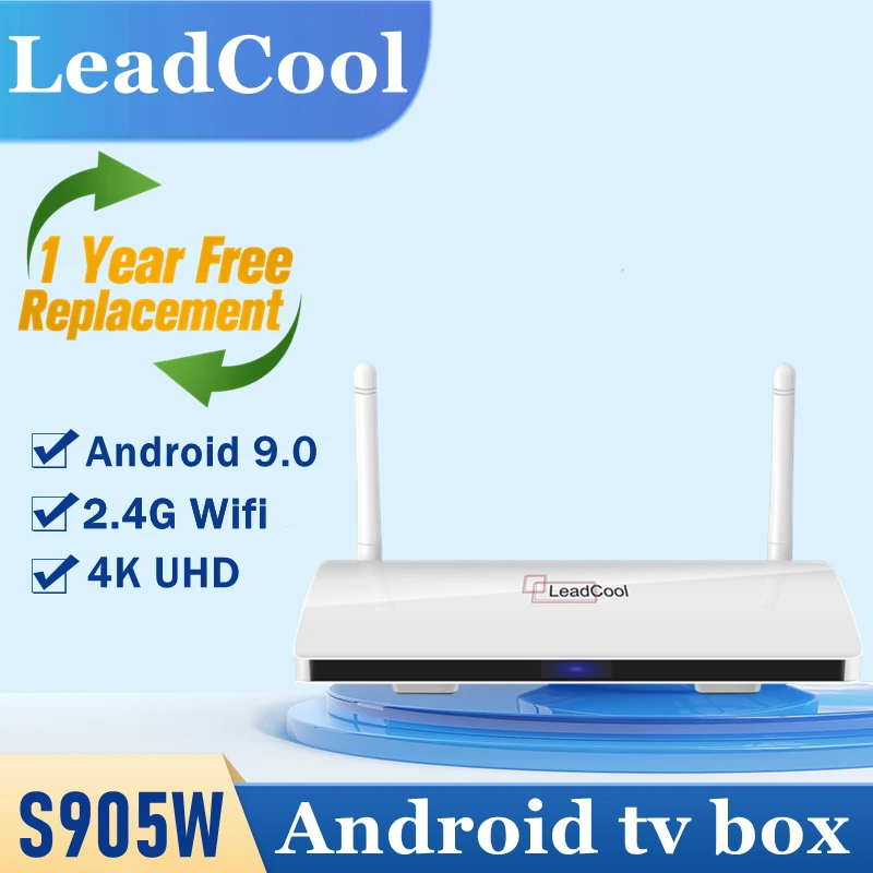 Leadcool 4K HD Android TV Box S905W Quad Core H.265 Media Player Support 2.4Ghz Wifi Leadcool Android 9.0 Smart TV Set Top Boxes
Leadcool 4K HD Android TV Box S905W Quad Core H.265 Media Player Support 2.4Ghz Wifi Leadcool Android 9.0 Smart TV Set Top Boxes