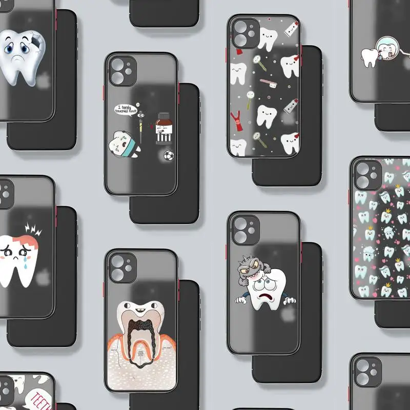 NEW ARRIVAL Dental Definitions tooth Phone Case Black Color Matte Transparent For iPhone 13 12 11 Mini Pro X XR XS Max 7 8 Plus
NEW ARRIVAL Dental Definitions tooth Phone Case Black Color Matte Transparent For iPhone 13 12 11 Mini Pro X XR XS Max 7 8 Plus