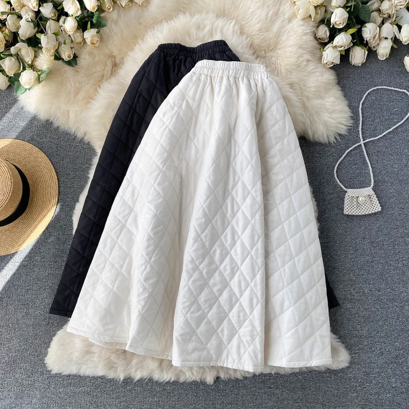 Rachel Skirts Women Solid Korean Argyle Quilted 2022 Spring Autumn White High Waisted Elastic Waist A Line Midi Faldas
Rachel Skirts Women Solid Korean Argyle Quilted 2022 Spring Autumn White High Waisted Elastic Waist A Line Midi Faldas