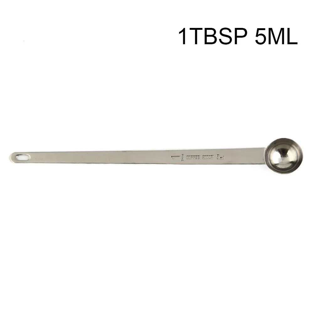 Kitchen Tools Measuring Spoon Long Handle Portable Stainless Steel Coffee Graduated Spoon Engraving Double Unit
Kitchen Tools Measuring Spoon Long Handle Portable Stainless Steel Coffee Graduated Spoon Engraving Double Unit