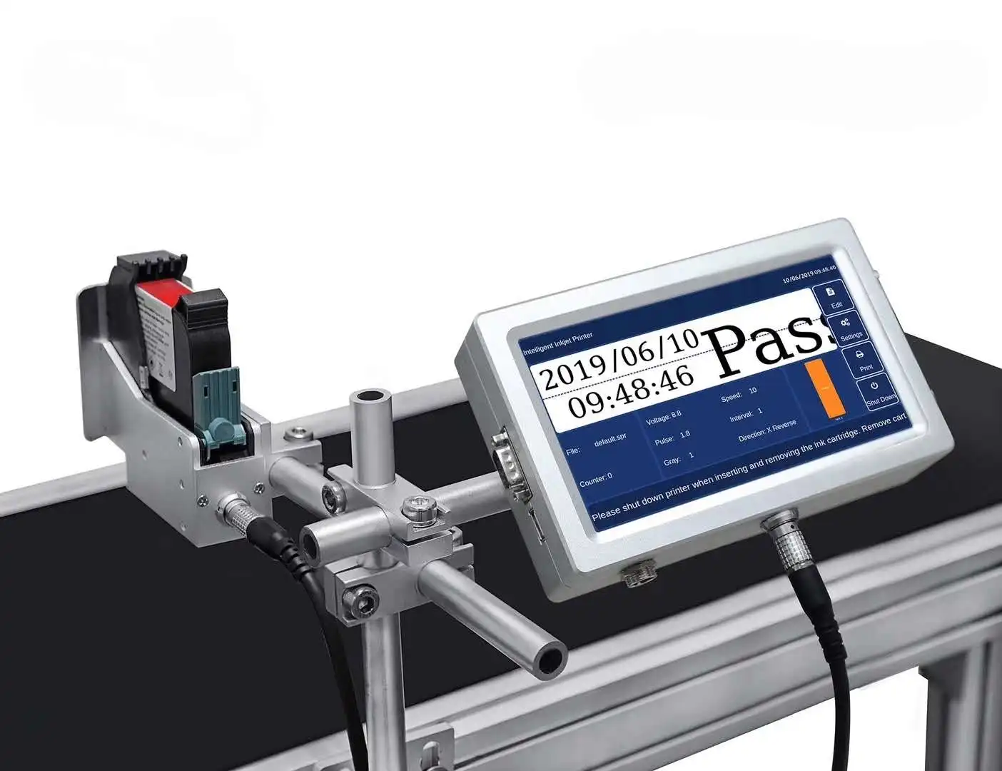Industrial barcode stamping machine/batch number printing machine/UV online inkjet printer for production line
Industrial barcode stamping machine/batch number printing machine/UV online inkjet printer for production line