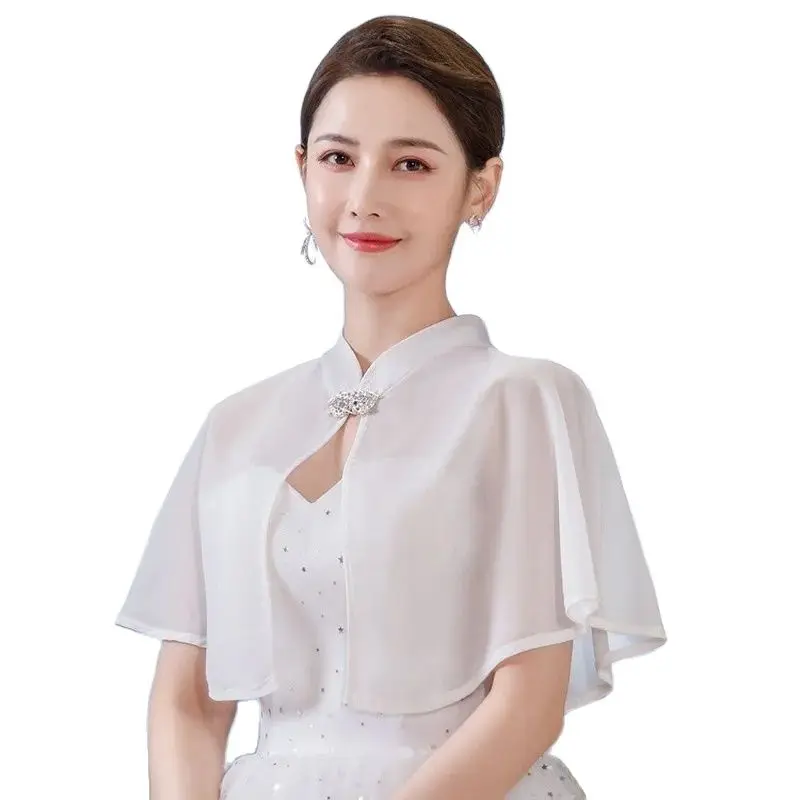 Evening Dresses Capes Women Wedding Bolero Soft Lightweight Chiffon Bridal Shawl High Low Formal Shrug for Lady White Black Red
Evening Dresses Capes Women Wedding Bolero Soft Lightweight Chiffon Bridal Shawl High Low Formal Shrug for Lady White Black Red