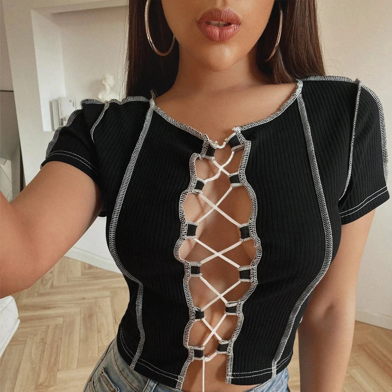 Patchwork Broken Vintage Design Crop Top for Women Bandage Mesh Street Wear Tees Punk Style Long Sleeve T-shirt Female Clothes
Patchwork Broken Vintage Design Crop Top for Women Bandage Mesh Street Wear Tees Punk Style Long Sleeve T-shirt Female Clothes