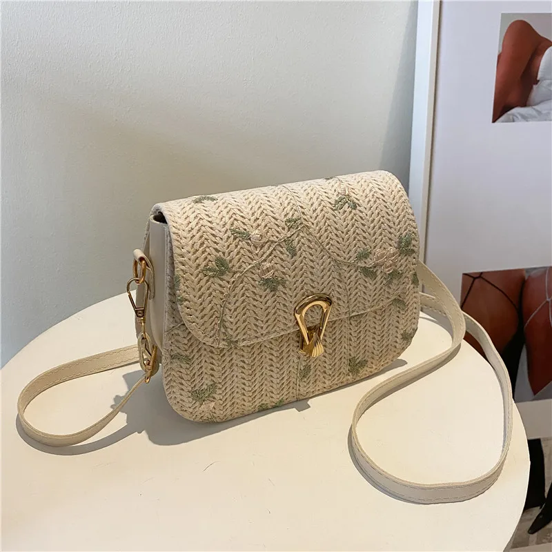 Fashion Women Straw Woven Shoulder Crossbody Messenger Bag Casual Ladies Summer Beach Vacation Chain Small Handbags Flap Purse
Fashion Women Straw Woven Shoulder Crossbody Messenger Bag Casual Ladies Summer Beach Vacation Chain Small Handbags Flap Purse