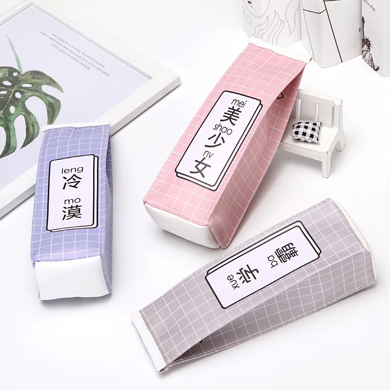 Milk PU Leather Pencil Case Stationery Storage Organizer Pencil Bag School Office Supply Escolar
Milk PU Leather Pencil Case Stationery Storage Organizer Pencil Bag School Office Supply Escolar