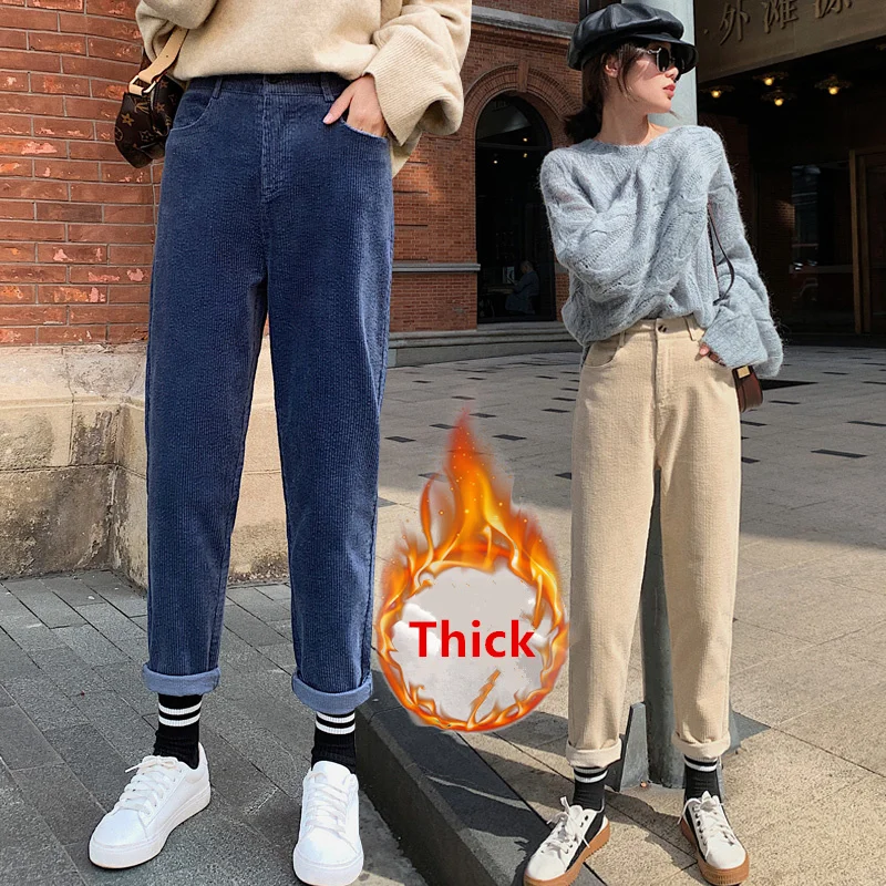 Loose Trousers 2021 New Autumn Winter Thicken Women Corduroy Pants Fashion High Waist Female Harem Pants Streetwear Oversize
Loose Trousers 2021 New Autumn Winter Thicken Women Corduroy Pants Fashion High Waist Female Harem Pants Streetwear Oversize