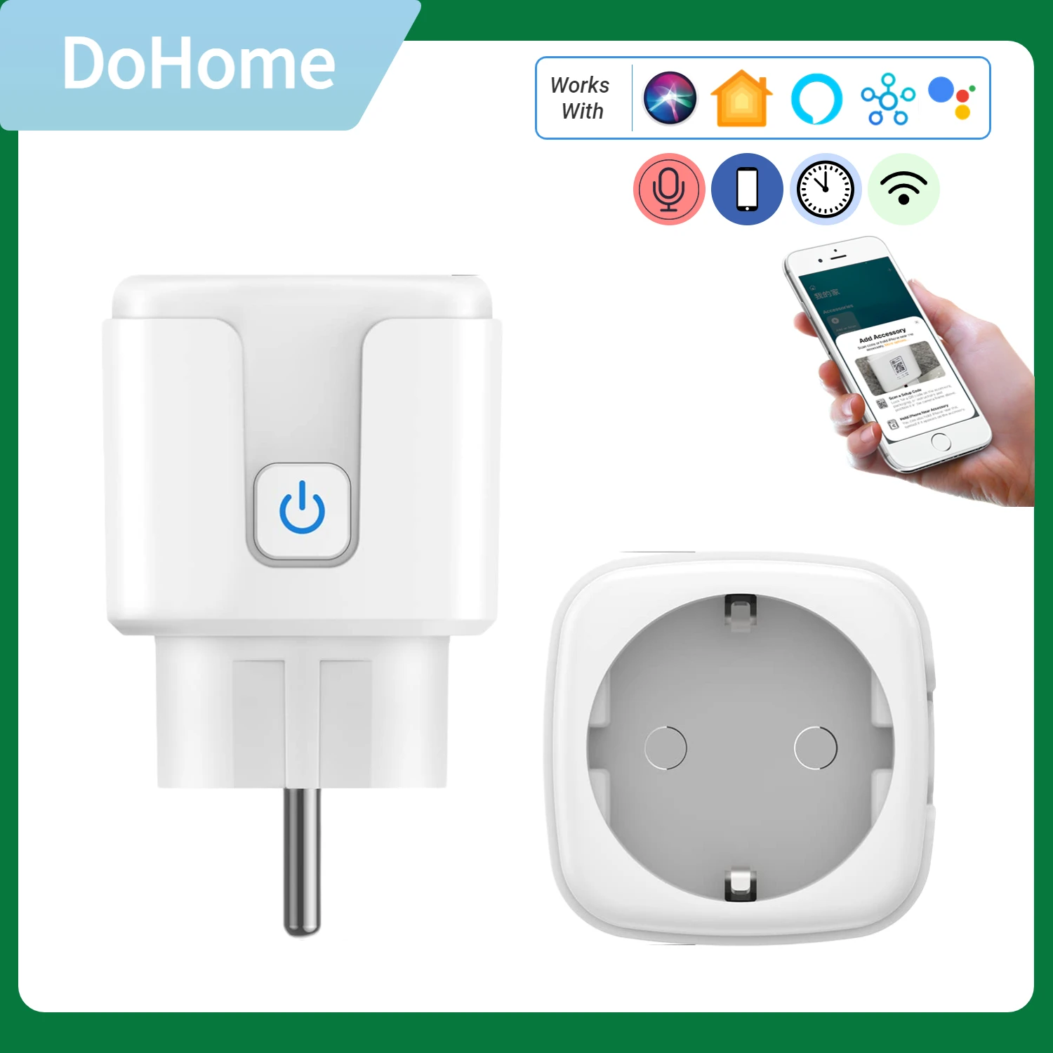 Smart Plug Mini 16A, WiFi Smart Outlet Works with Apple HomeKit,Alexa,Google Home SmartThings,Remote Control with Timer Function
Smart Plug Mini 16A, WiFi Smart Outlet Works with Apple HomeKit,Alexa,Google Home SmartThings,Remote Control with Timer Function