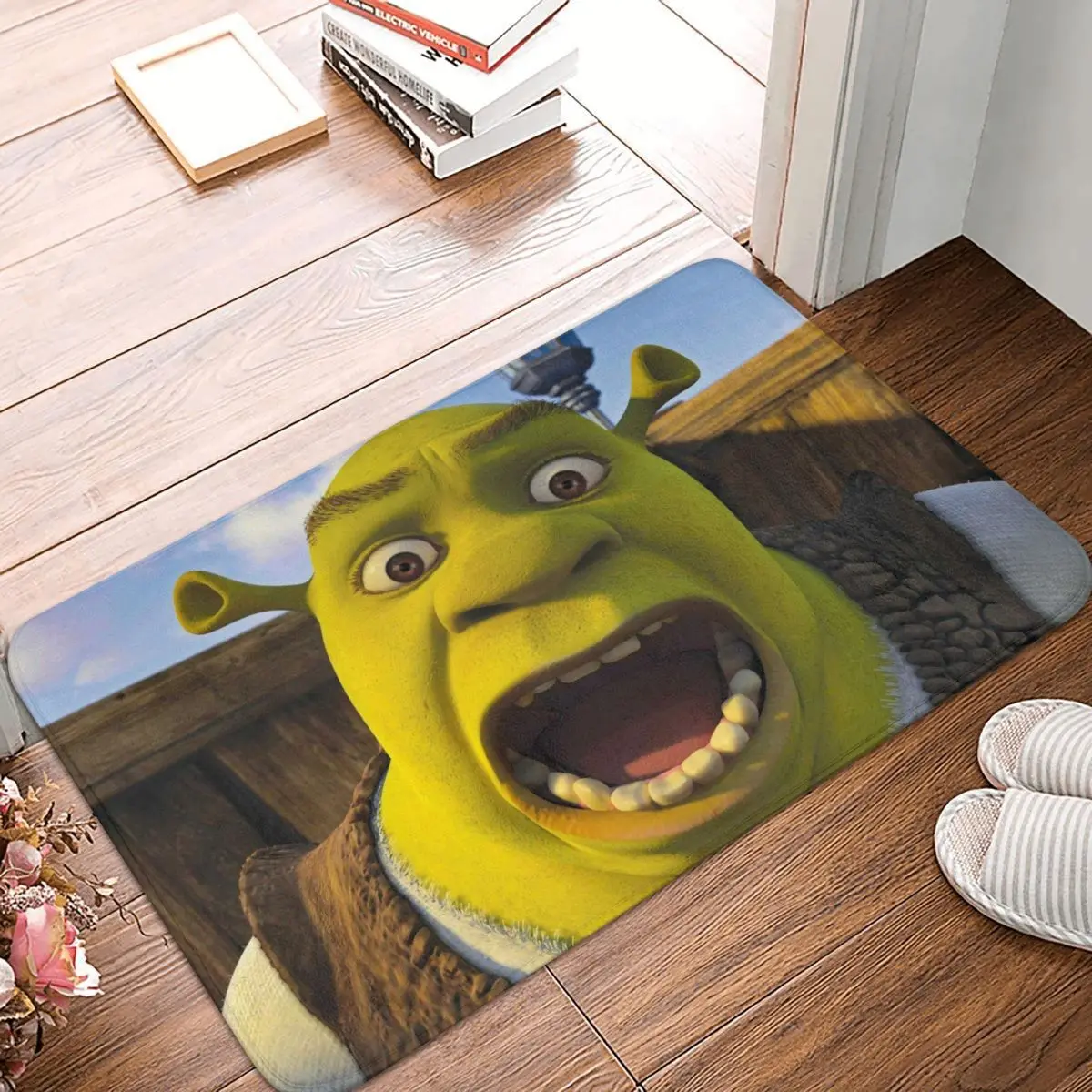 Shrek Film Bath Non-Slip Carpet Meme Flannel Mat Entrance Door Doormat Home Decoration Rug
Shrek Film Bath Non-Slip Carpet Meme Flannel Mat Entrance Door Doormat Home Decoration Rug