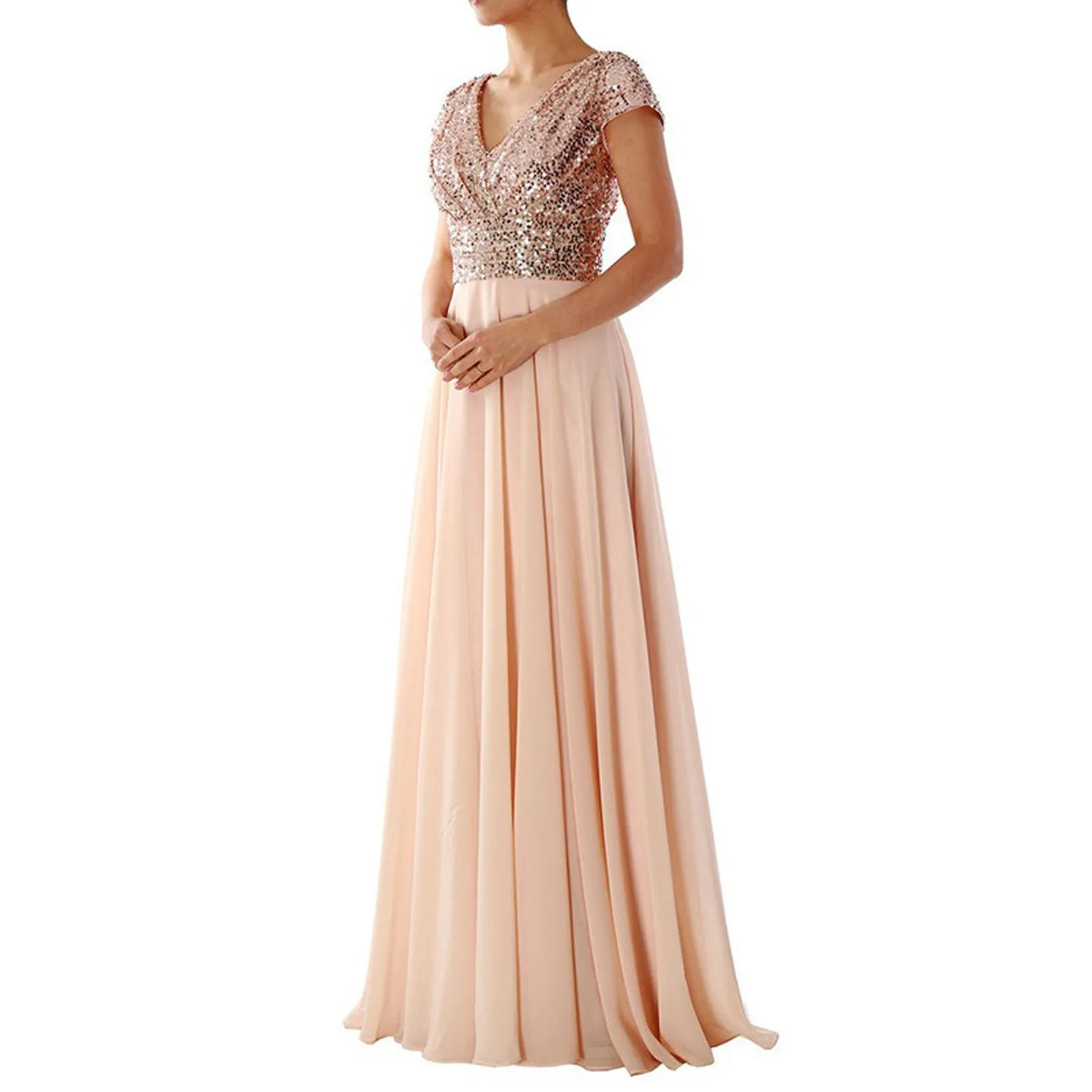 Luxurious Sequined V Neck Evening Dresses Women 2022 Elegant Short Sleeeve Maxi Wedding Formal Long Party
Luxurious Sequined V Neck Evening Dresses Women 2022 Elegant Short Sleeeve Maxi Wedding Formal Long Party