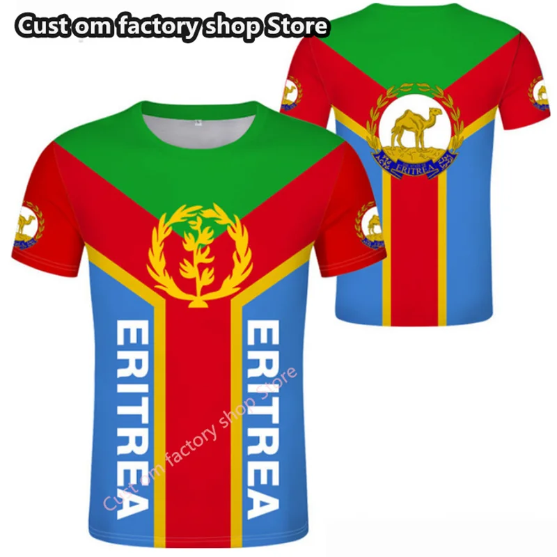 Eritrea Flag T-shirts Free customized name ERI National T-shirt Eritrea flag top T-shirt Men's T-shirt short-sleeved Tshirt
Eritrea Flag T-shirts Free customized name ERI National T-shirt Eritrea flag top T-shirt Men's T-shirt short-sleeved Tshirt