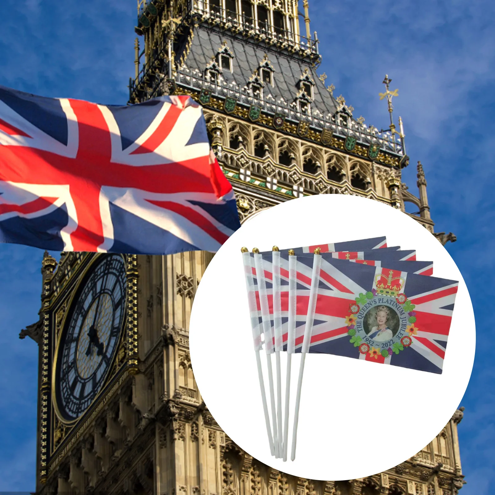 Handheld Elizabeth Flag 10Pcs Union Jack Flags 10Pcs Hand-Held Decorative Flags Jubilee Decorations Double-Sided Design
Handheld Elizabeth Flag 10Pcs Union Jack Flags 10Pcs Hand-Held Decorative Flags Jubilee Decorations Double-Sided Design