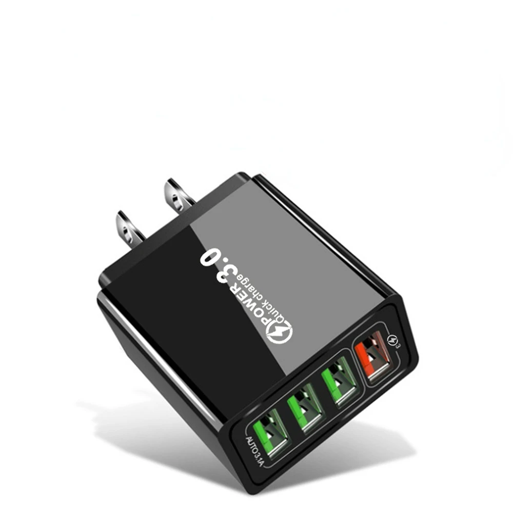 Multi-port 5V/9V/12V new travel QC3.0 quick-charge 4USB charger US-guided European standard quick-charge qc3.0
Multi-port 5V/9V/12V new travel QC3.0 quick-charge 4USB charger US-guided European standard quick-charge qc3.0