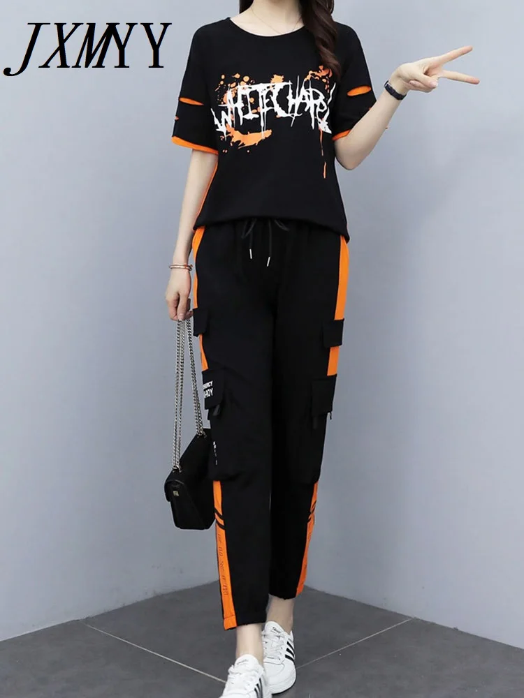 JXMYY 2022 Summer New Comfortable Suit Women's Fashion Sports And Leisure Two-Piece Plus Size Women's Clothing
JXMYY 2022 Summer New Comfortable Suit Women's Fashion Sports And Leisure Two-Piece Plus Size Women's Clothing