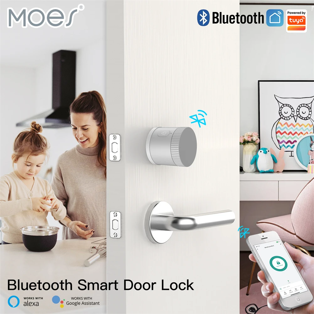 Moes Bluetooth Door Lock Bank-grade AES128 TLS Encryption Sensor Unlocking Tuya Smart APP Remote Voice Control Alexa Google US
Moes Bluetooth Door Lock Bank-grade AES128 TLS Encryption Sensor Unlocking Tuya Smart APP Remote Voice Control Alexa Google US