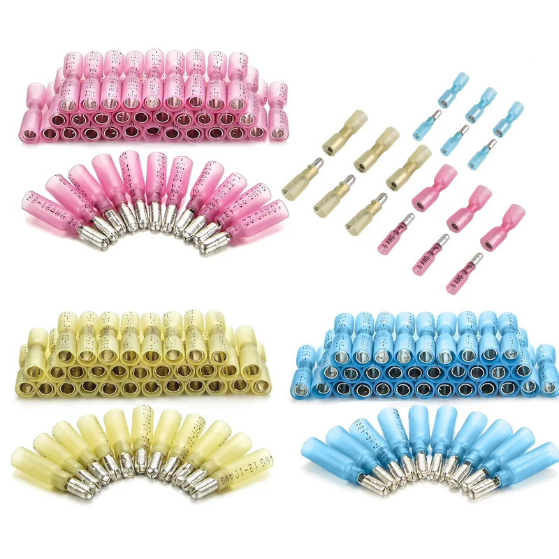 200PCS Heat Shrink Bullet Termianl Waterproof Insulated Female Male Butt Wire Connector Splice Terminals Soldering Kit 22-10AWG
200PCS Heat Shrink Bullet Termianl Waterproof Insulated Female Male Butt Wire Connector Splice Terminals Soldering Kit 22-10AWG