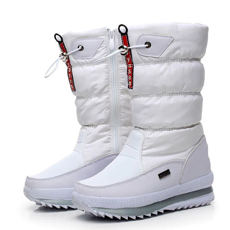 

Зимние женские ботинки, водонепроницаемые зимние ботинки, обувь на платформе, женские Теплые ботильоны на толстом плюше для женщин, зимняя обувь, нескользящая обувь