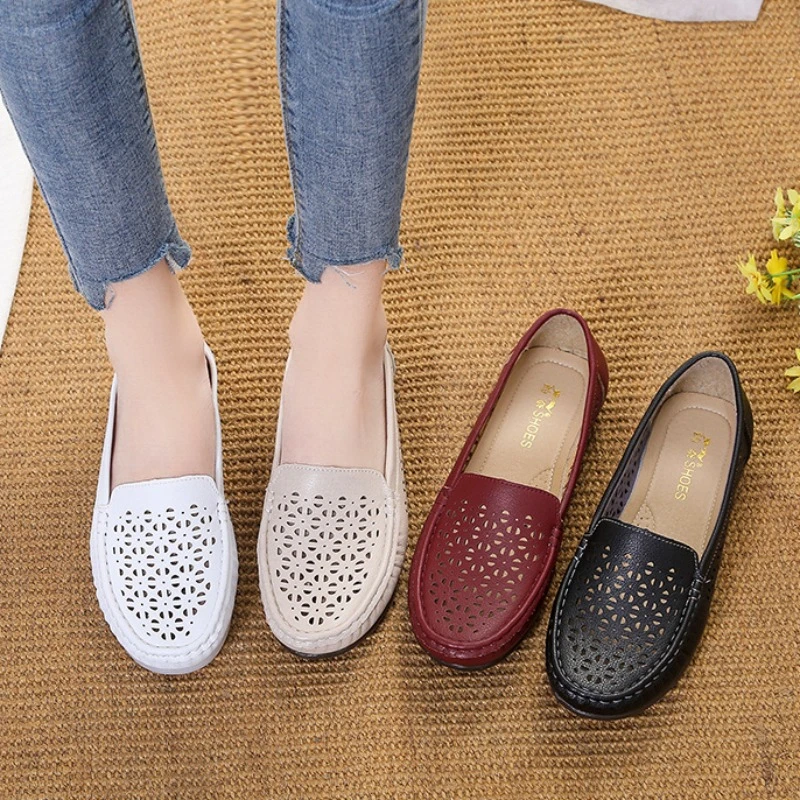 Non-slip Nurse Flat Shoes Women's Summer Solid Color Hollow Soft Bottom Shallow Mouth Breathable Loafers Zapatillas Mujeres
Non-slip Nurse Flat Shoes Women's Summer Solid Color Hollow Soft Bottom Shallow Mouth Breathable Loafers Zapatillas Mujeres