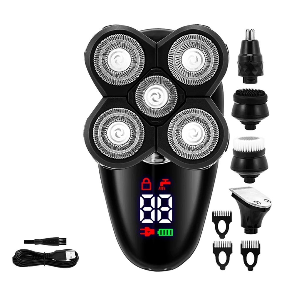 Electric Razor for Men Bald Head Shaver LED Display Nose Hair Beard Trimmer Clippers Facial Cleansing Brush 10Pcs
Electric Razor for Men Bald Head Shaver LED Display Nose Hair Beard Trimmer Clippers Facial Cleansing Brush 10Pcs