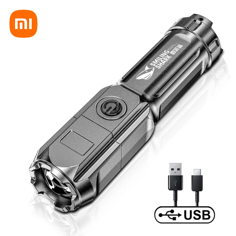 Портативный домашний фонарик Xiaomi, Многофункциональный перезаряжаемый светодиодный фонарь со встроенным аккумулятором, суперъяркий сильный свет из АБС-пластика 
Портативный домашний фонарик Xiaomi, Многофункциональный перезаряжаемый светодиодный фонарь со встроенным аккумулятором, суперъяркий сильный свет из АБС-пластика