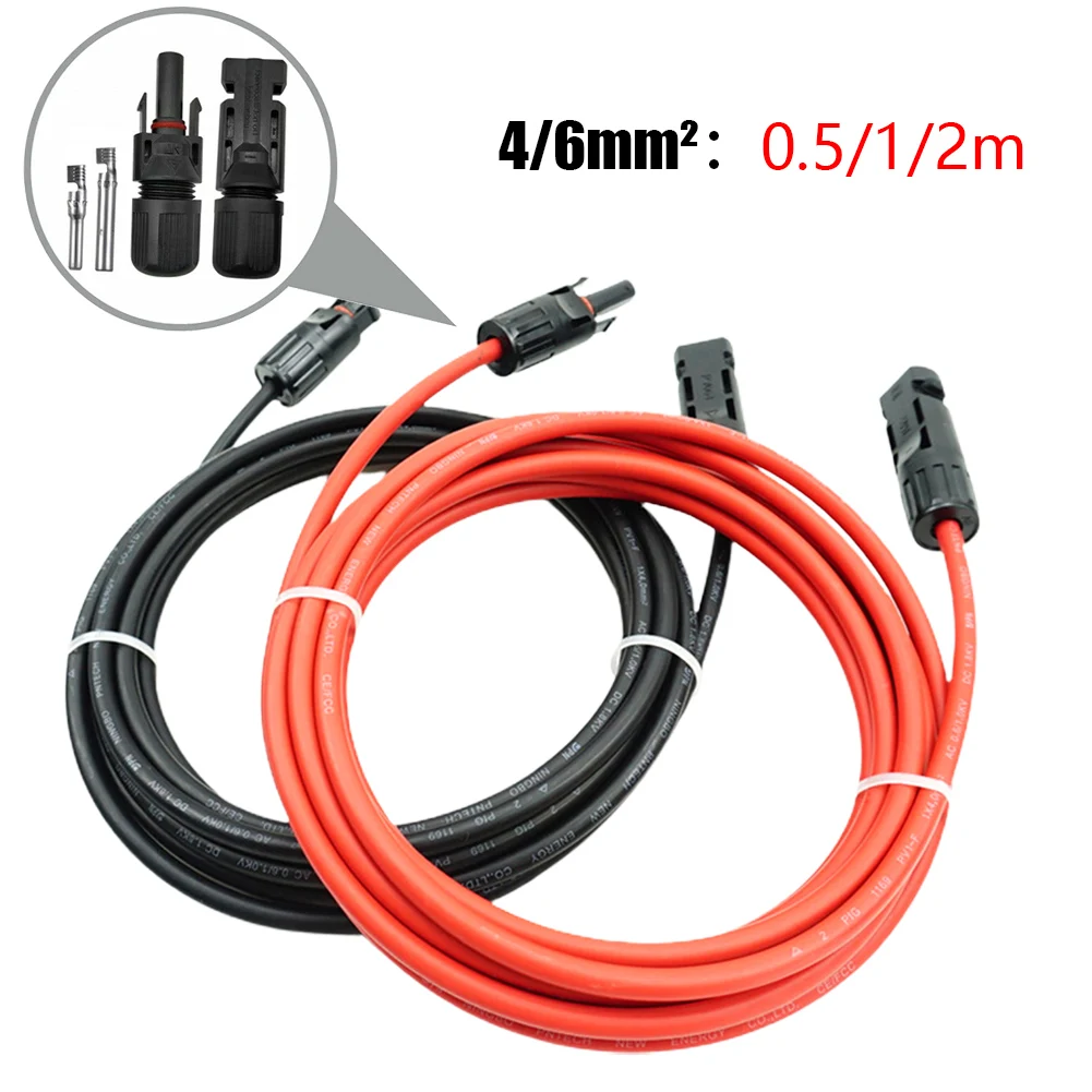 Solar Cable Extension Cable IP67 Waterproof Solar Wire Harness Red Black 4 6 Mm² Plug Solar Plug Fits Male And Female Connector
Solar Cable Extension Cable IP67 Waterproof Solar Wire Harness Red Black 4 6 Mm² Plug Solar Plug Fits Male And Female Connector