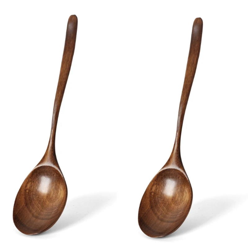 2PCS Wooden Spoons Long Handle Kitchen Cooking Mixing Food Spoon Dining Table Friendly Supplies
2PCS Wooden Spoons Long Handle Kitchen Cooking Mixing Food Spoon Dining Table Friendly Supplies