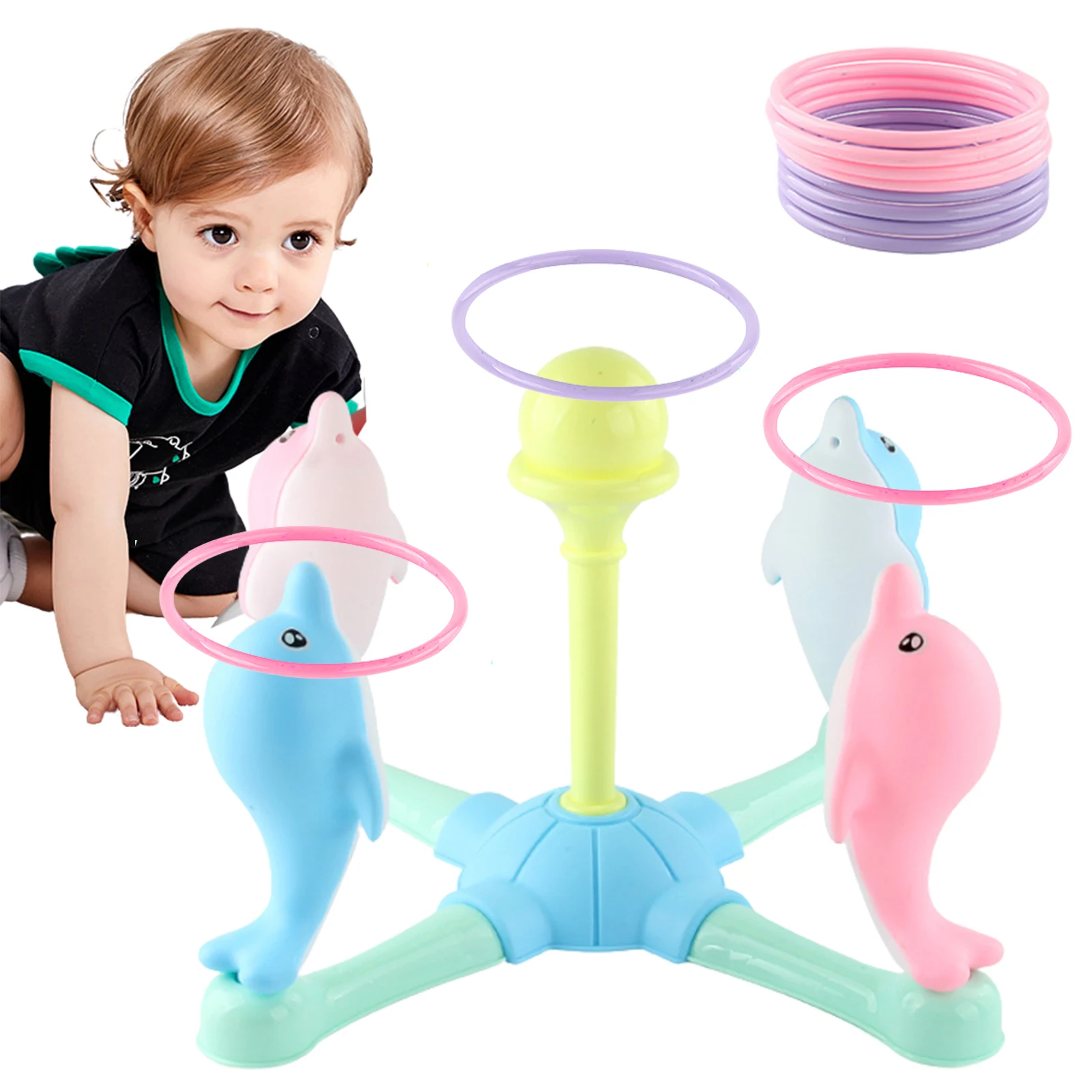 Dolphin Ring Toss Game Outdoor Yard Lawn Throwing Toss Set For Kids Family Parent-Child Interactive Fun Games Children's Gift
Dolphin Ring Toss Game Outdoor Yard Lawn Throwing Toss Set For Kids Family Parent-Child Interactive Fun Games Children's Gift