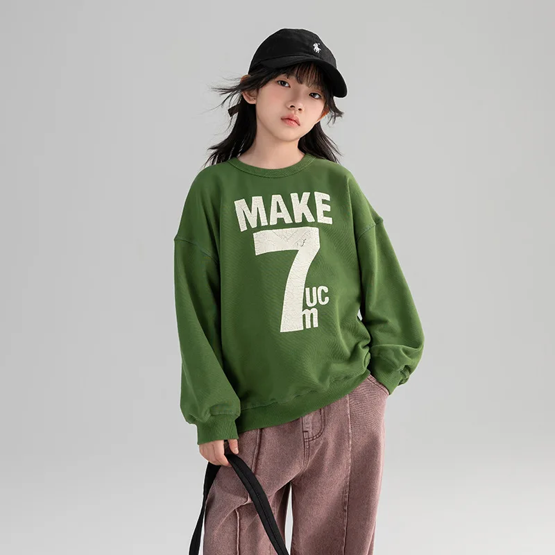 Autumn Sweatshirt For Girl 10 12 Years Letter Print Big Girls Tops Children Spring Fashion Casual Outerwear
Autumn Sweatshirt For Girl 10 12 Years Letter Print Big Girls Tops Children Spring Fashion Casual Outerwear