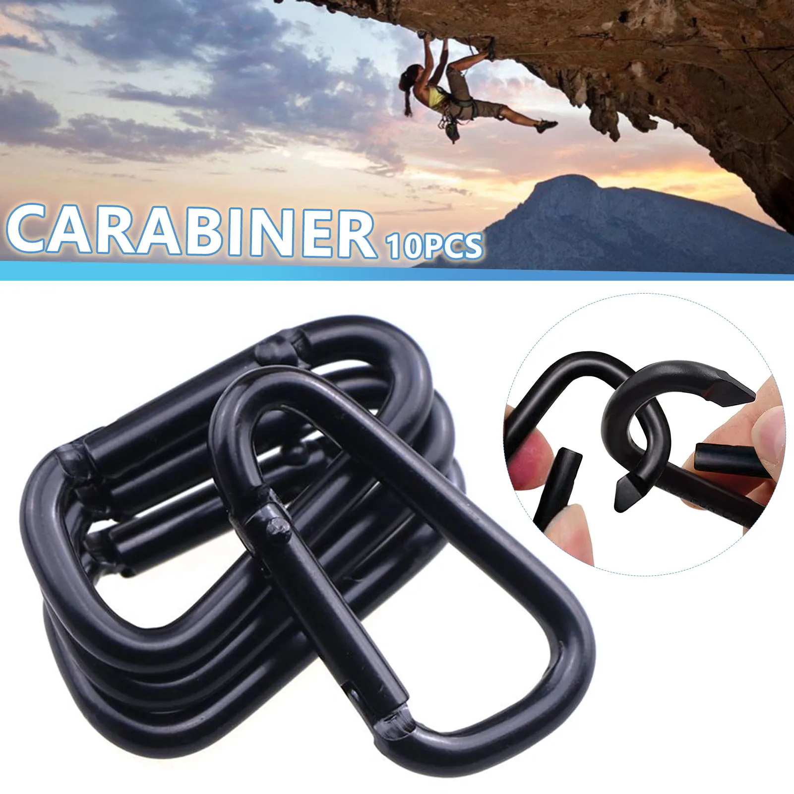 10PCS Carabiner Snap Hook for Mountaineering Aluminium Alloy Water Bottle Buckle Keychain Clip Hood for Traveling Keychains UT
10PCS Carabiner Snap Hook for Mountaineering Aluminium Alloy Water Bottle Buckle Keychain Clip Hood for Traveling Keychains UT