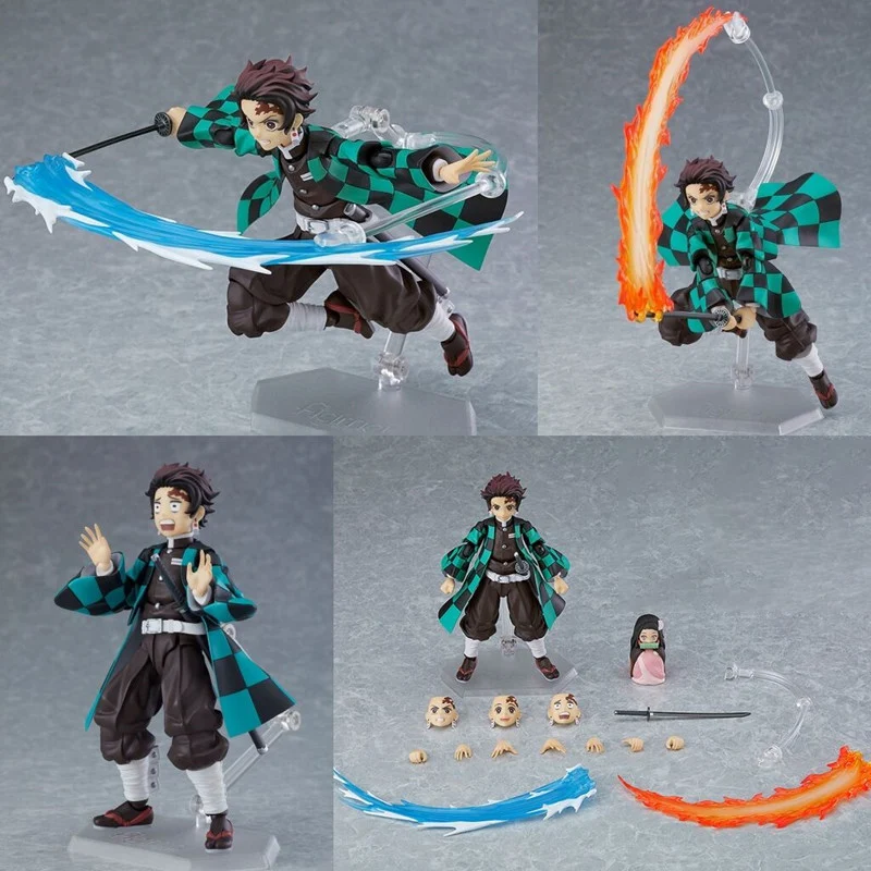 

14cm Figma Kimetsu no Yaiba Anime Figure #498-DX Demon Slayer Tanjiro Kamado Action Figure 508-DX Nezuko Figurine Model Doll Toy