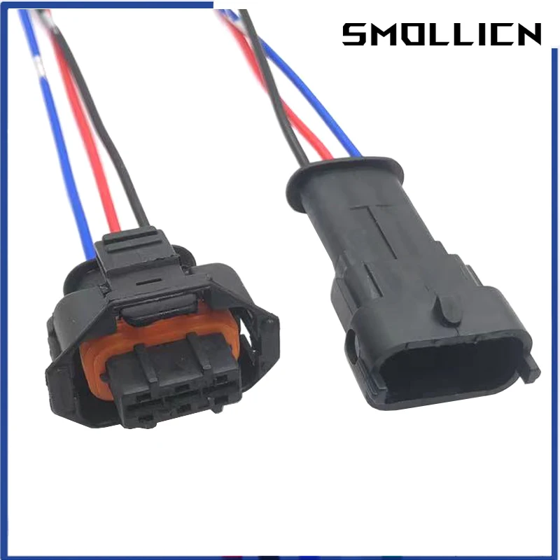 

3 Pin Auto MAP Sensor Connector Common Rail Diesel Injection Pump Socket Pressure Crankshaft Position Sensor Plug For 1928404227