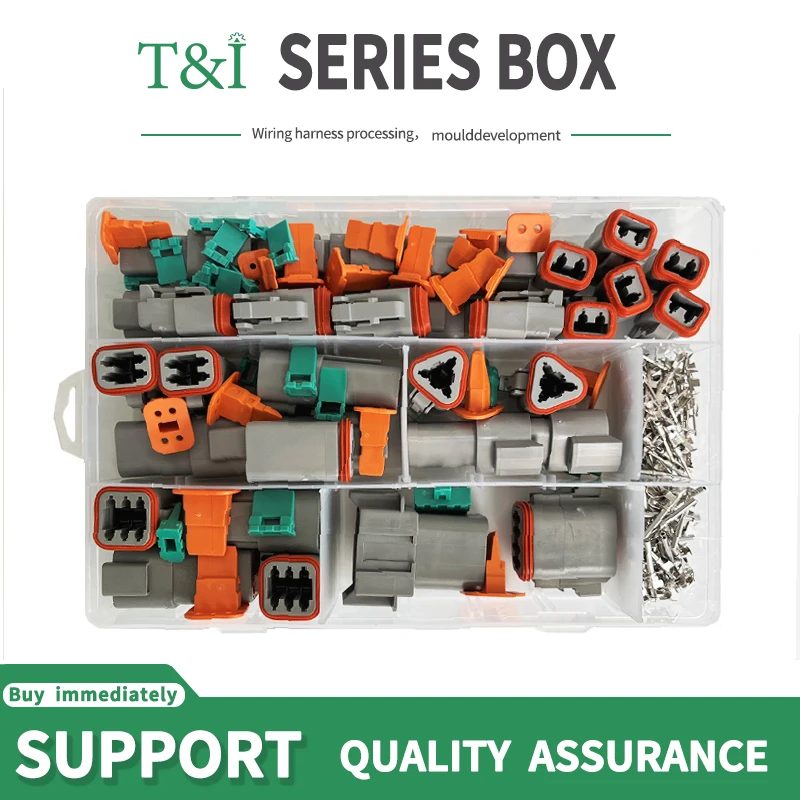 250pcs Deutsch DT series Waterproof Wire Connector Kit DT06-2/3/4/6S DT04-2/3/4/6P Automotive Sealed Plug with pins box
250pcs Deutsch DT series Waterproof Wire Connector Kit DT06-2/3/4/6S DT04-2/3/4/6P Automotive Sealed Plug with pins box