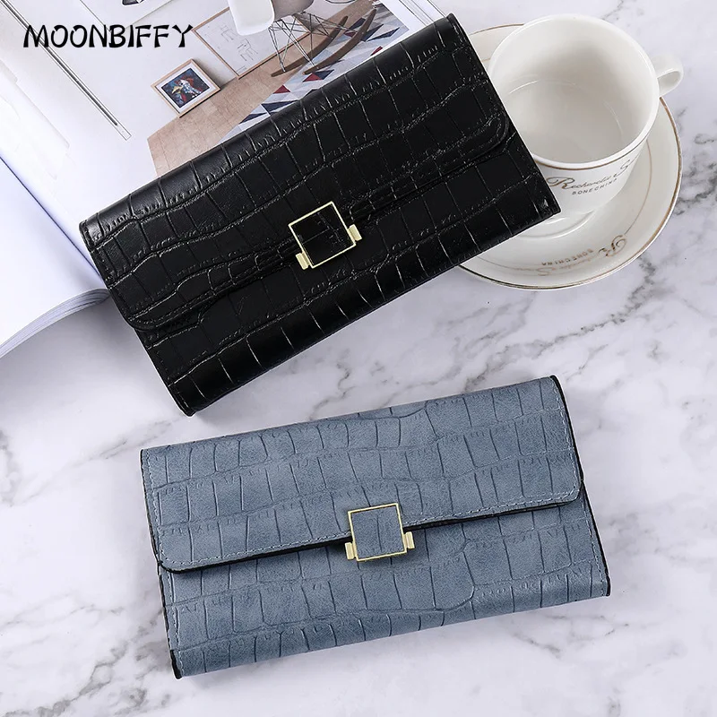 New Long Wallet Female Short Pure Color Simple Crocodile Pattern Student Buckle Large-capacity Coin Purse Carteras Para Mujer
New Long Wallet Female Short Pure Color Simple Crocodile Pattern Student Buckle Large-capacity Coin Purse Carteras Para Mujer